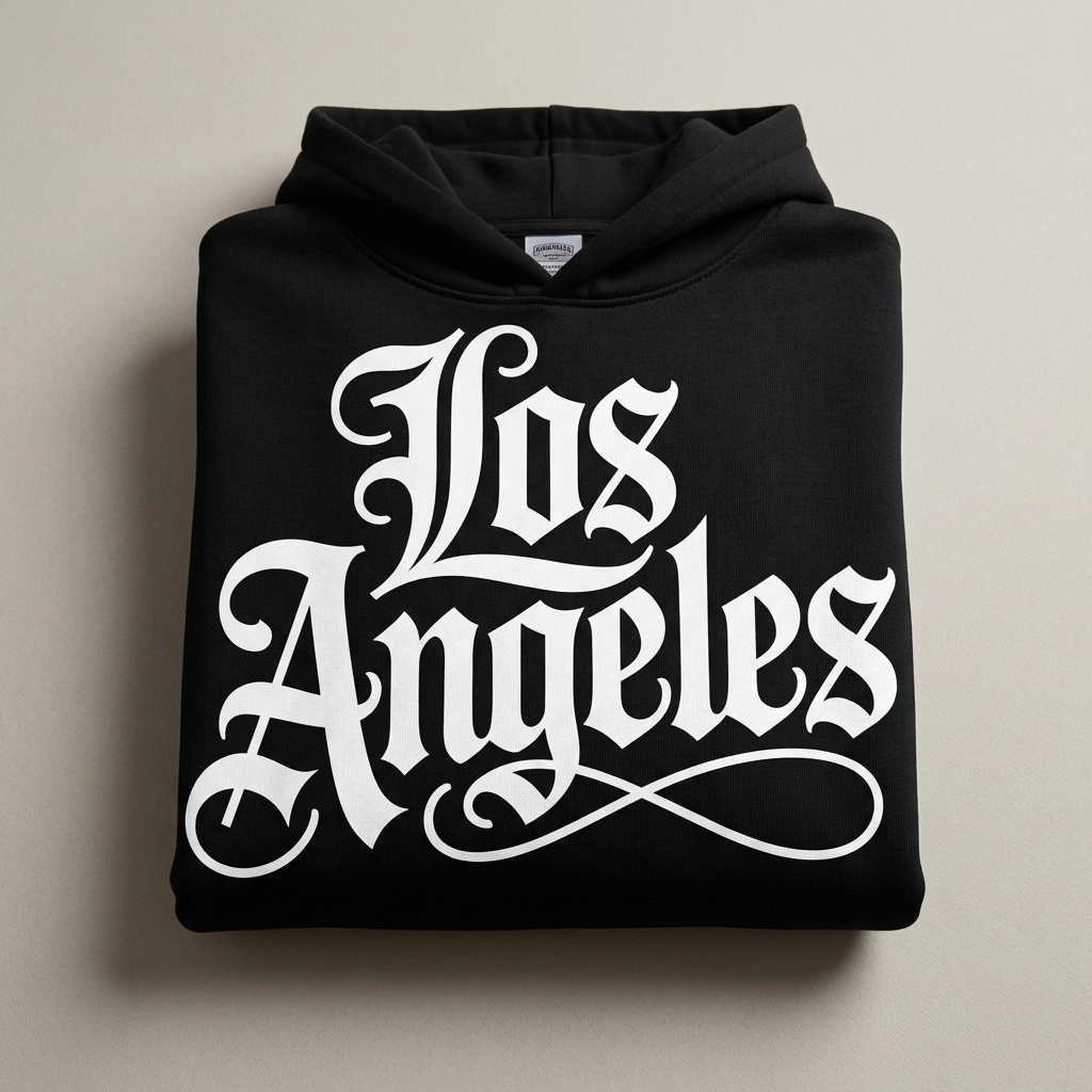 Old English Gothic hoodie black