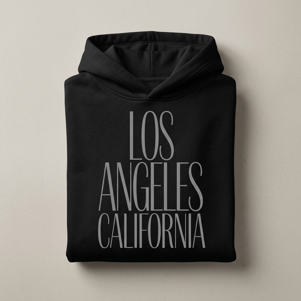 LA Minimal hoodie black