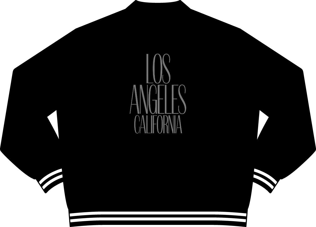 Los Angeles California Minimal Varsity Jacket - Back